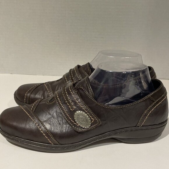 Spring Step Confetti Leather Slip On Shoes Loafer Women 9 / 39 Brown Monk Strap - Picture 6 of 12